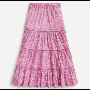 NWT J Crew MIDI Floral Festival Skirt L